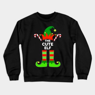 Cute Elf Matching Family Group Christmas Party Pajama - Gift For Boys, Girls, Dad, Mom, Friend, Christmas Pajama Lovers - Christmas Pajama Lover Funny Crewneck Sweatshirt